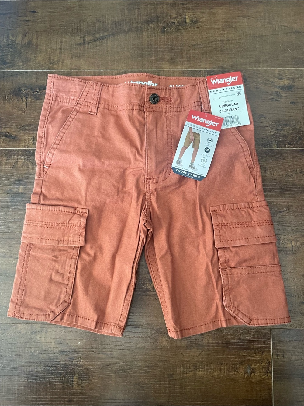 Wrangler kids Copper Brown Cargo shorts
